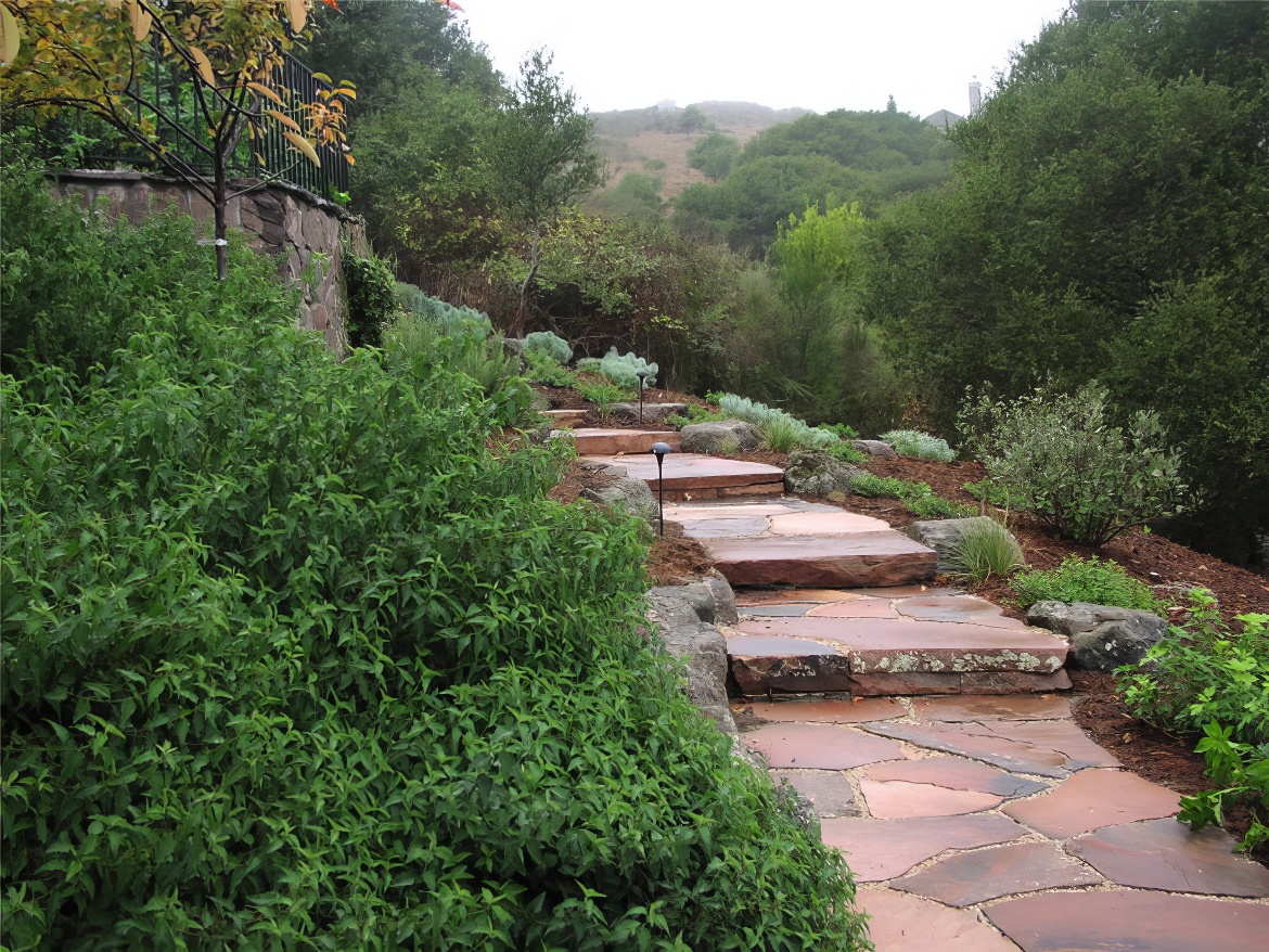 Winding Flagstone Walk